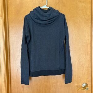 Lululemon Cowl Neck Long Sleeve Sweatshirt Charcoal Grey Womens Sz‎ M